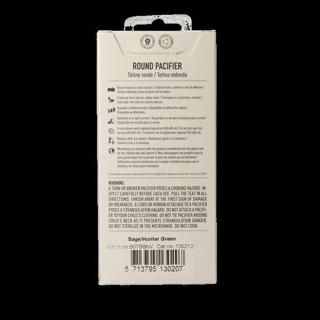 Fopspeen maat 3 sage/hunter green 2 pack 2 Stuks