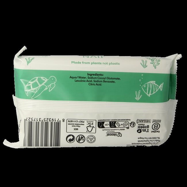 Baby & kids plastic-free wipes 54 Stuks