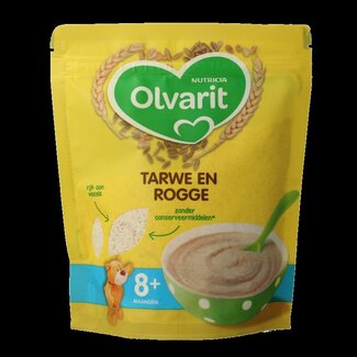 Olvarit Ontbijtpap tarwe en rogge 8+ maanden 200 Gram