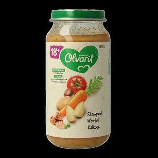 Olvarit Stamppot wortel kalkoen 18M04 250 Gram