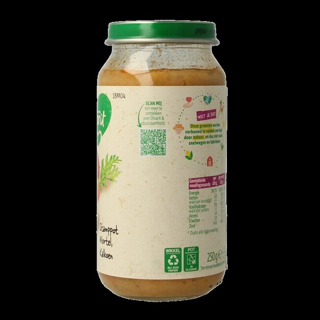 Stamppot wortel kalkoen 18M04 250 Gram