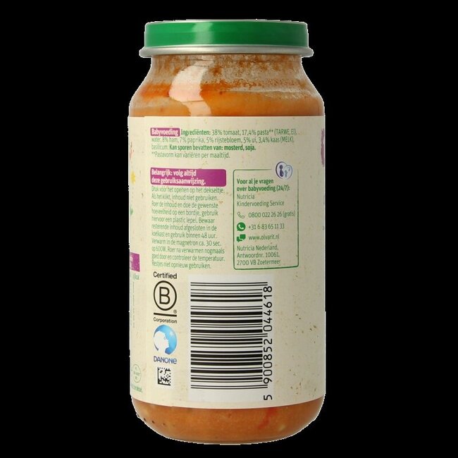 Pasta tomaat ham 18M03 250 Gram