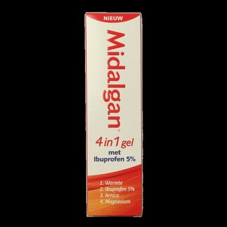 Midalgan Gel 4 en 1 + 5% d'ibuprofène 100 Grammes