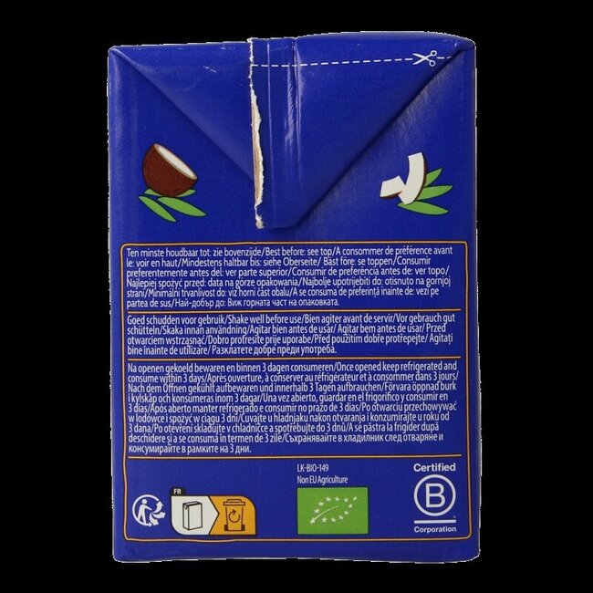Kokosmelk bio 500 Milliliter