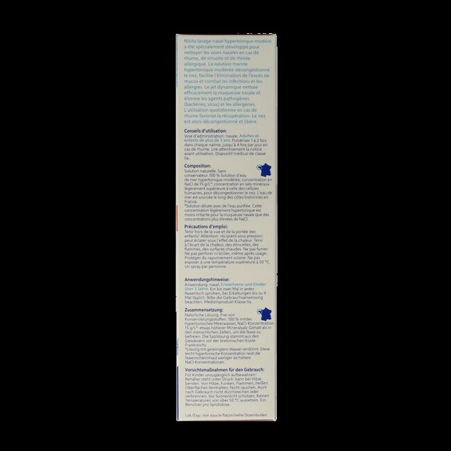 Neusspoeling mild hypertoon jet spray 125 Milliliter