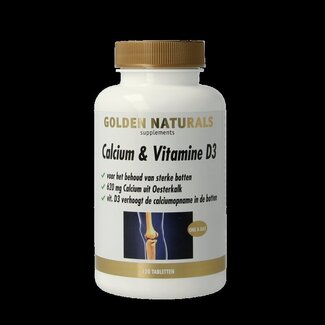 Golden Naturals Calcium & vitamine D3 120 comprimés