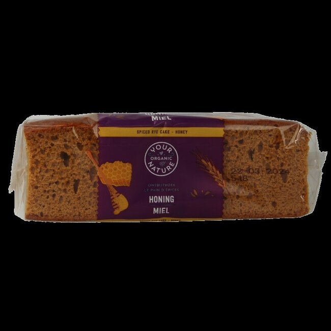 Ontbijtkoek honing - rogge bio 400 Gram