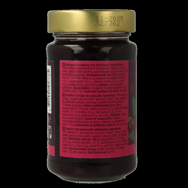 Fruit beleg vlierbes bio 250 Gram