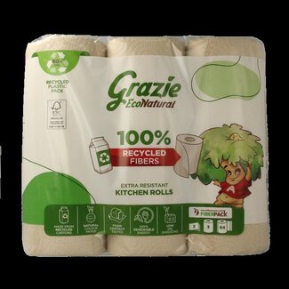 Grazie Natural Keukenrol 3-laags 3 Stuks