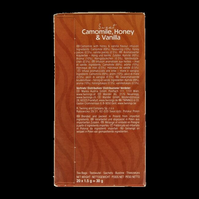 Camomille miel vanille 20 sachets