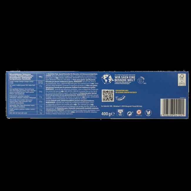 Pasta spaghetti glutenvrij 400 Gram