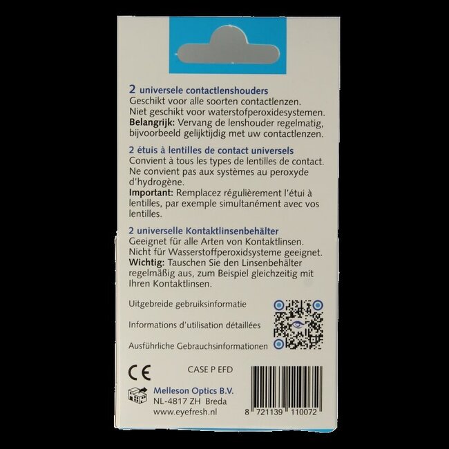 Étui à lentilles plat duo - 2 pièces