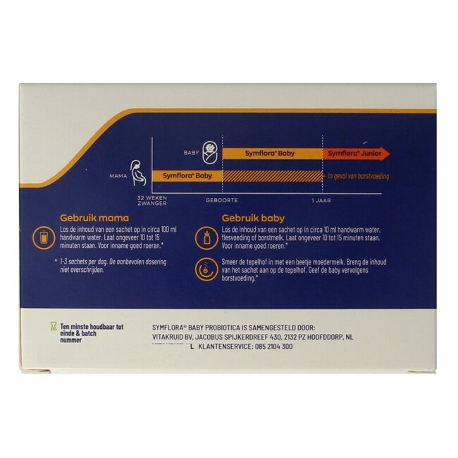 Symflora Baby Probiotiques pour mère & bébé 60 sachets