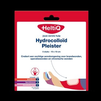 Heltiq Hydrocolloid pleisters 10 x 10cm 5 Stuks