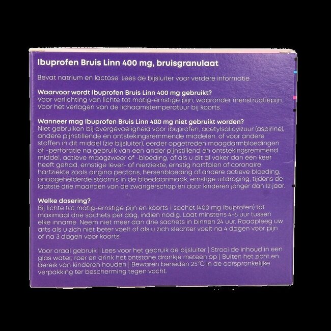Ibuprofen bruisgranulaat 400mg 10 Sachets