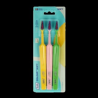 TePe Tandenborstel colour soft 3-pack 3 Stuks