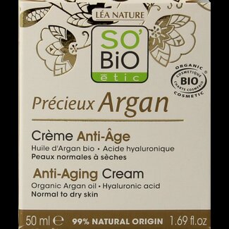 So Bio Etic Argan anti-aging day cream 50 Milliliter