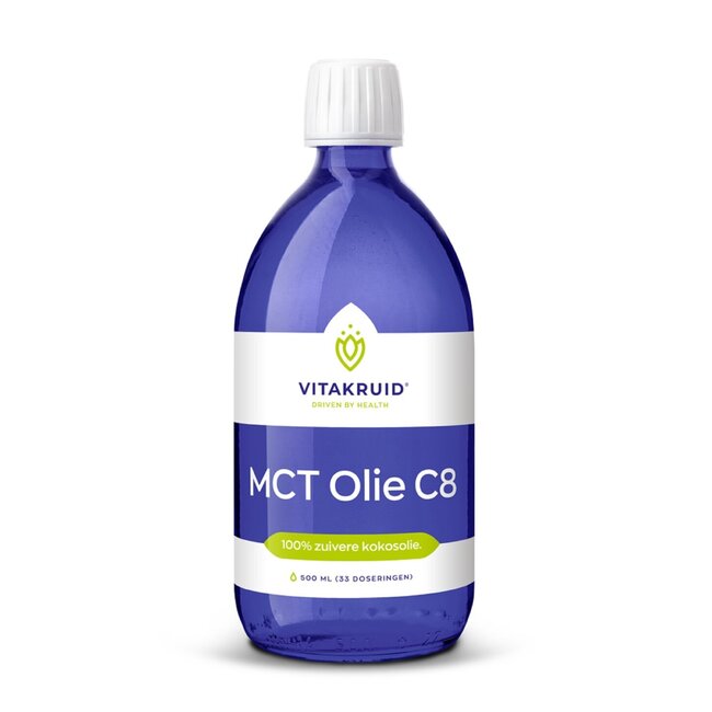 MCT Olie C8 100% zuivere & duurzame kokosolie 500 Milliliter