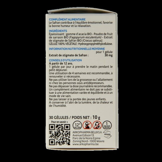 Safran bio 30 gélules