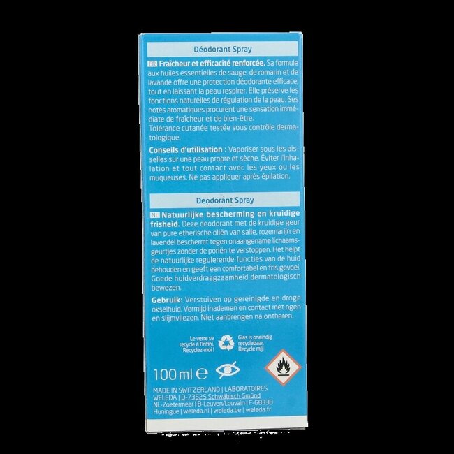 Déodorant à la sauge en spray 100 ml