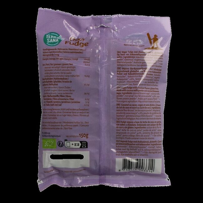 Fudge chocolade bio 150 Gram