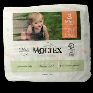 Moltex Couches pour bébés Pure & nature midi 33 pièces