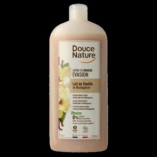 Douce Nature Crème de douche évasion au lait de vanille de Madagascar bio 1 litre