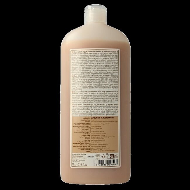 Crème de douche évasion au lait de vanille de Madagascar bio 1 litre