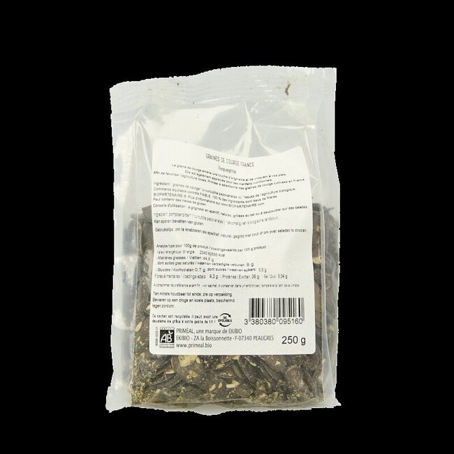 Pompoenpitten uit Frankrijk bio 250 Gram