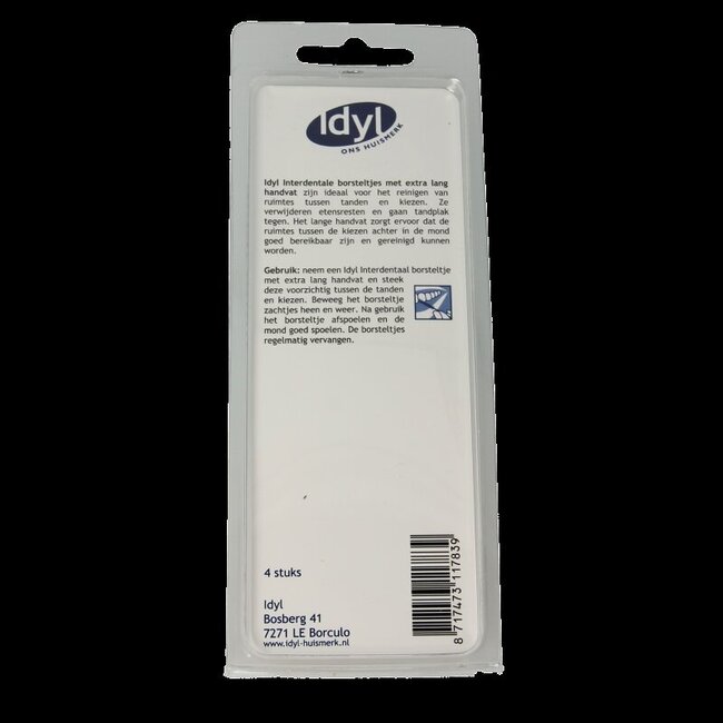 Brossette interdentaire conique extra longue XL 2,5 - 3 mm - 4 pièces