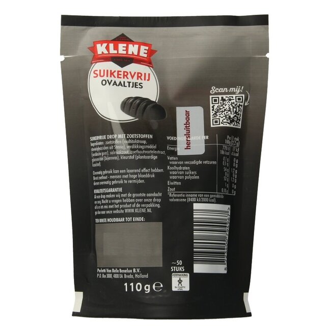 Zoute ovaaltjes suikervrij 110 Gram