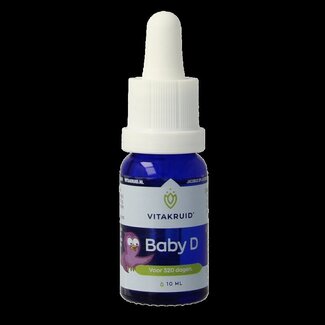 Vitakruid Vitamine D baby druppels 10 Milliliter