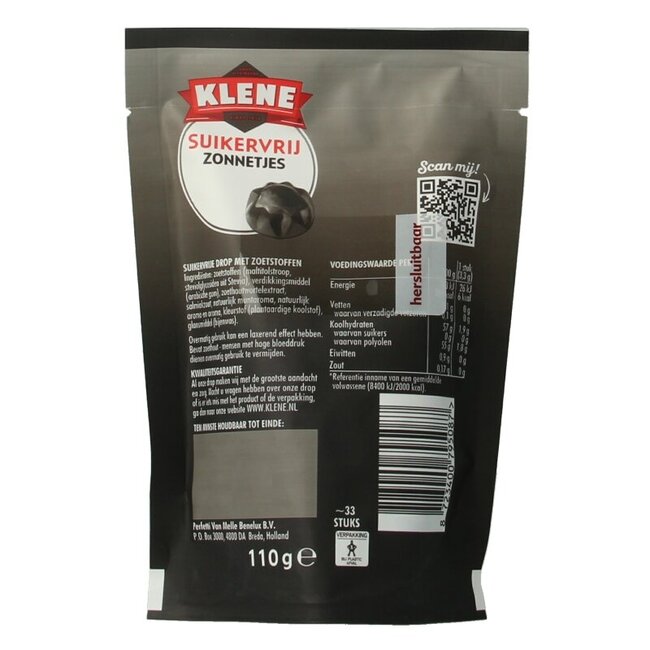 Zoete zonnetjes suikervrij 110 Gram