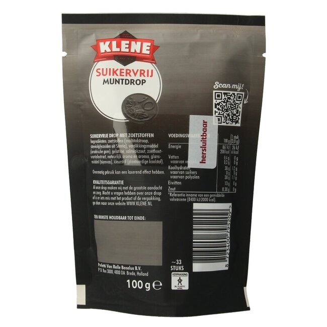 Muntdrop suikervrij 100 Gram