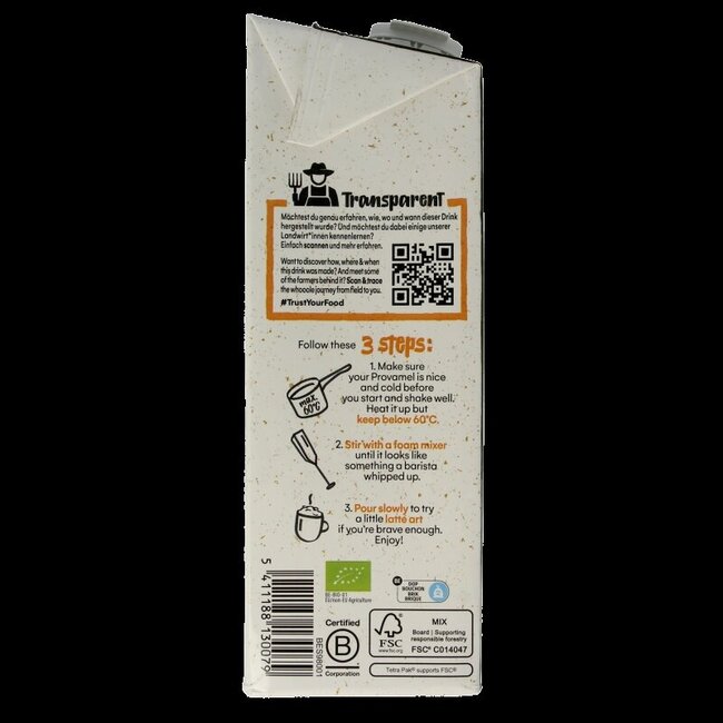 Haverdrink barista bio 1 Liter