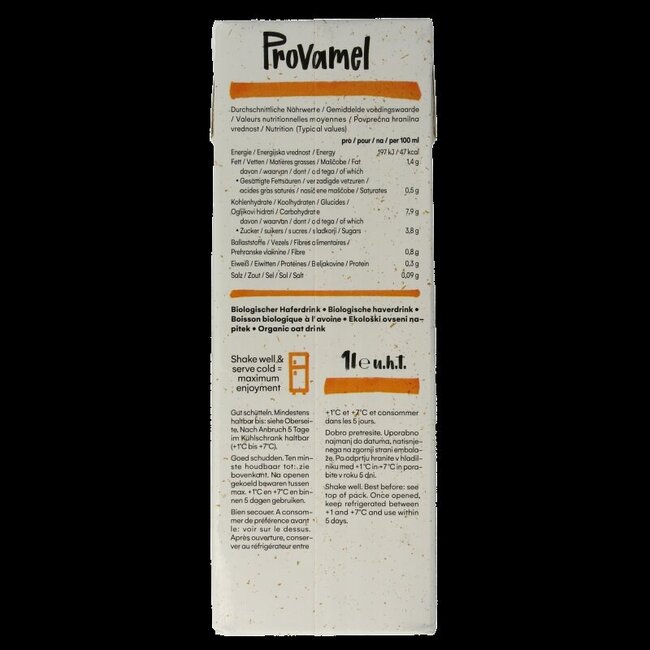Haverdrink barista bio 1 Liter