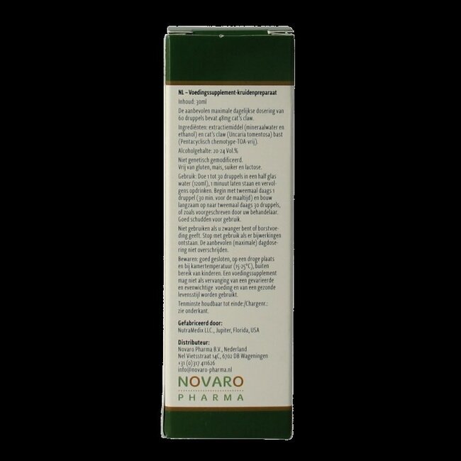 Griffe de chat Samento sans TOA 30 Millilitres