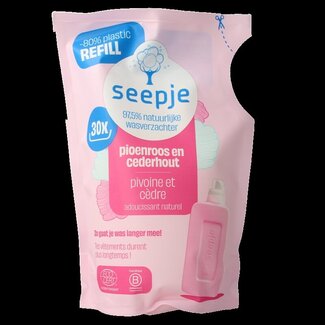 Seepje Wasverzachter pioenroos en cederhout navulling 750 Milliliter