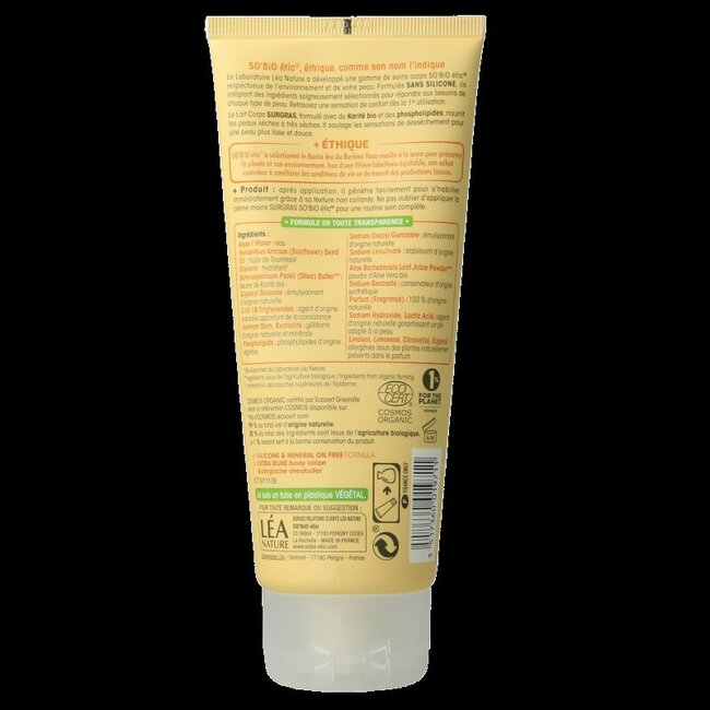 Lait corps ultra-riche au beurre de karité 200 ml