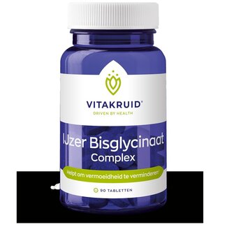 Vitakruid Bisglycinate de Fer 28 Complexe avec Cuivre et Vitamine C 90 Comprimés