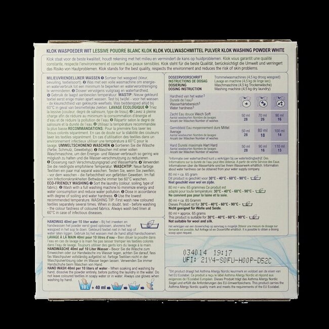 Lessive en poudre blanc 1170 g