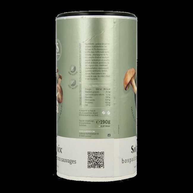 Bospaddenstoelensoep glutenvrij 190 Gram