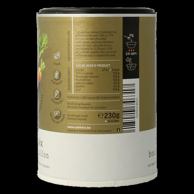 Bouillon de légumes sans gluten 230 g