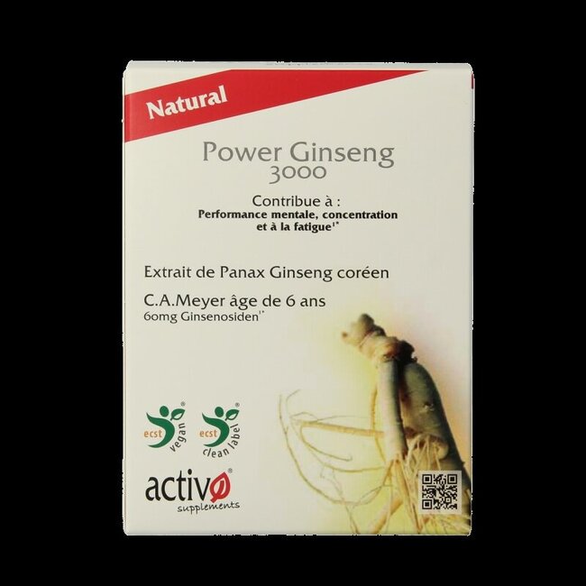 Power ginseng 3000 60 gélules végétariennes