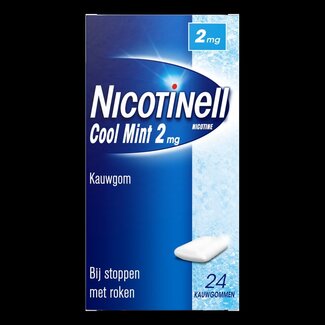 Nicotinell Kauwgom cool mint 2mg 24 Stuks