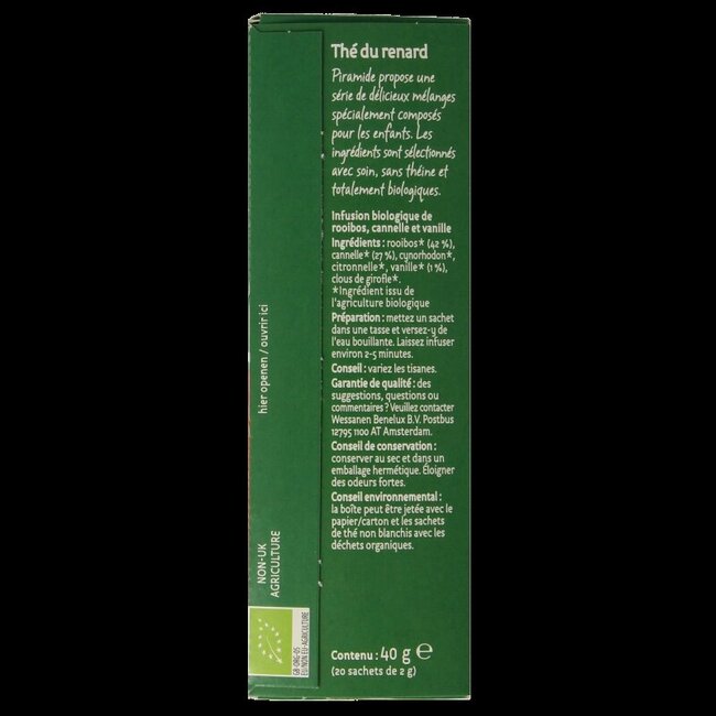 Thé des Petits Renards bio 20 sachets