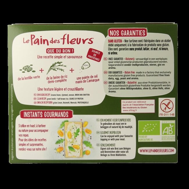 Crackers groene linzen bio 150 Gram