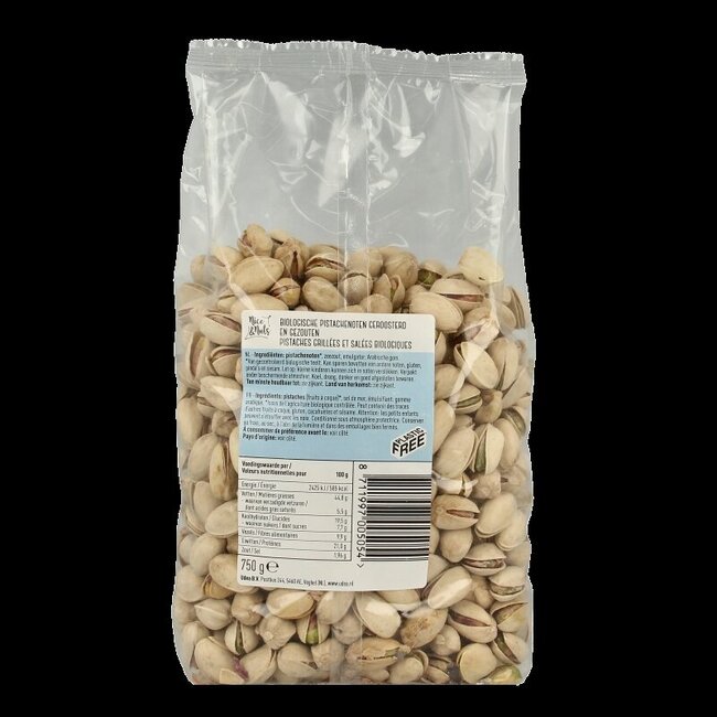 Pistaches grillées et salées bio 750 g