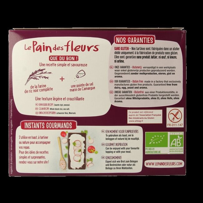 Crackers de riz noir bio 150 Grammes
