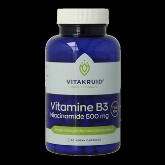 Vitakruid Vitamine B3 Niacinamide 500 mg Flush Free 90 Vegetarische capsules